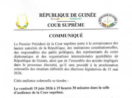 Élections législatives et communales : La Cour suprême annonce la proclamation des résultats définitifs ( communiqué)